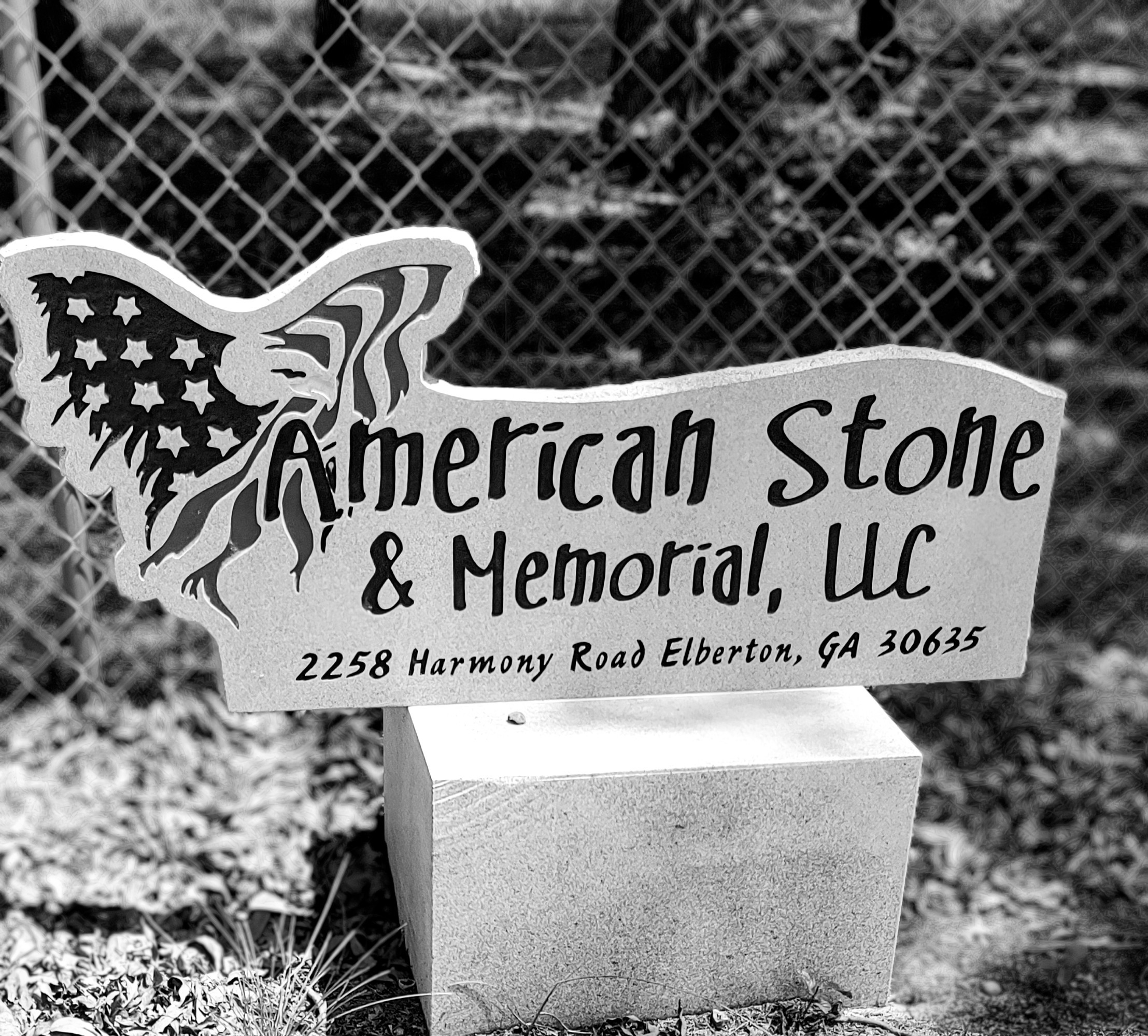 American Stone Sign